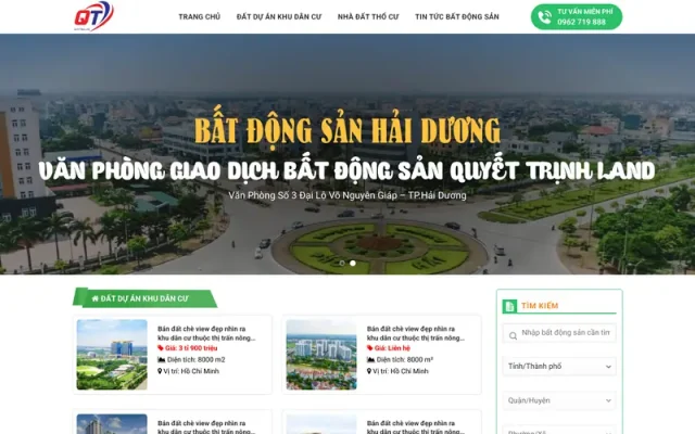 Mẫu web bất động sản 55