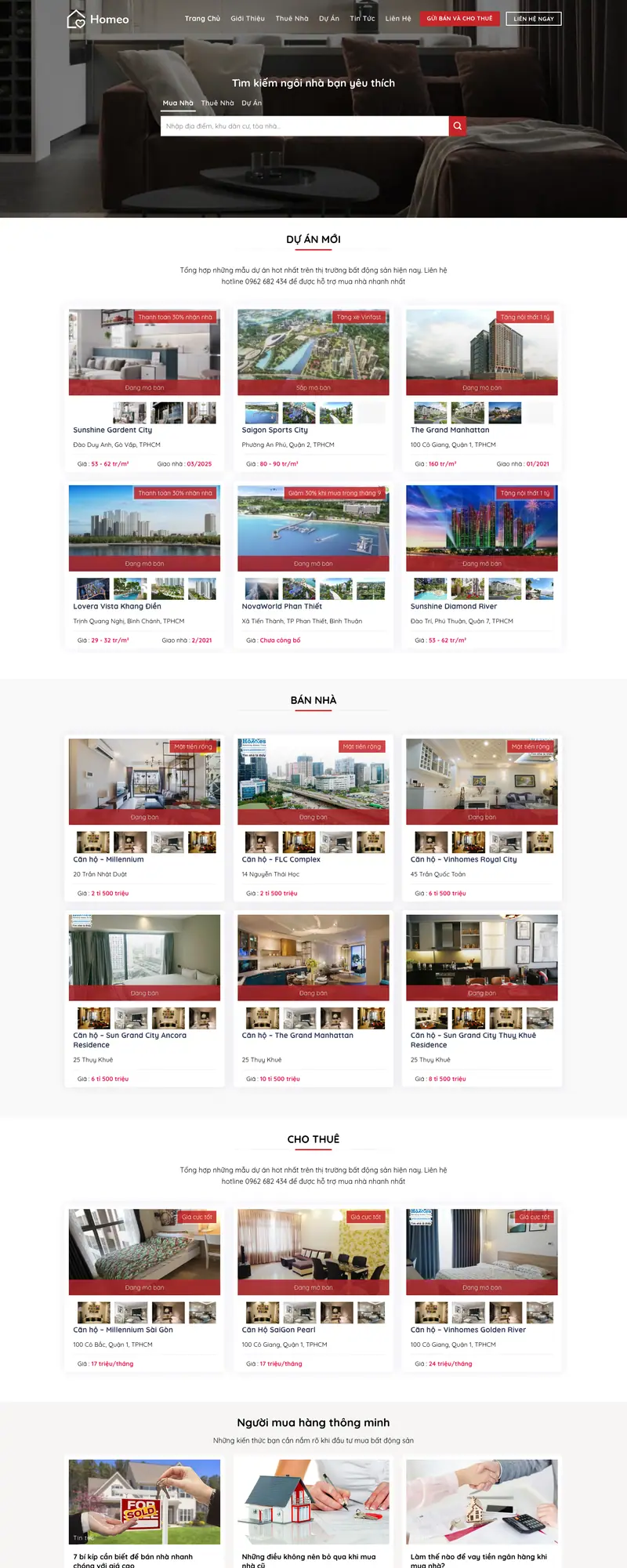 Mẫu web bất động sản 50