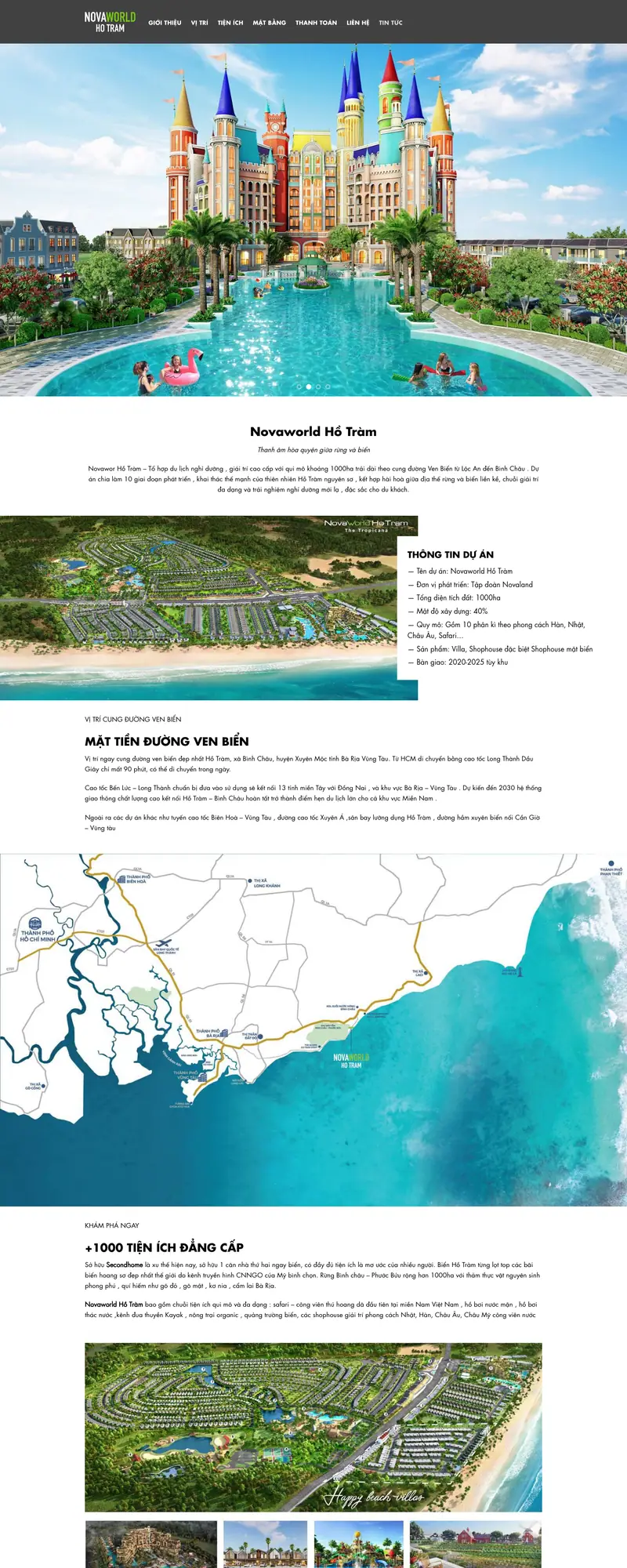 Mẫu web landing page bđs novaworld