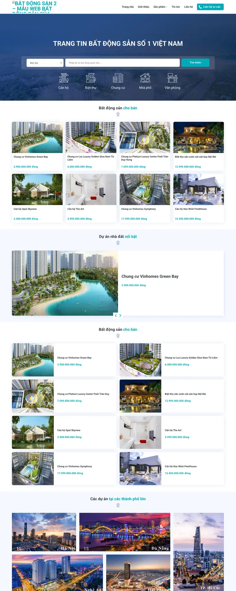Mẫu web bất động sản 049