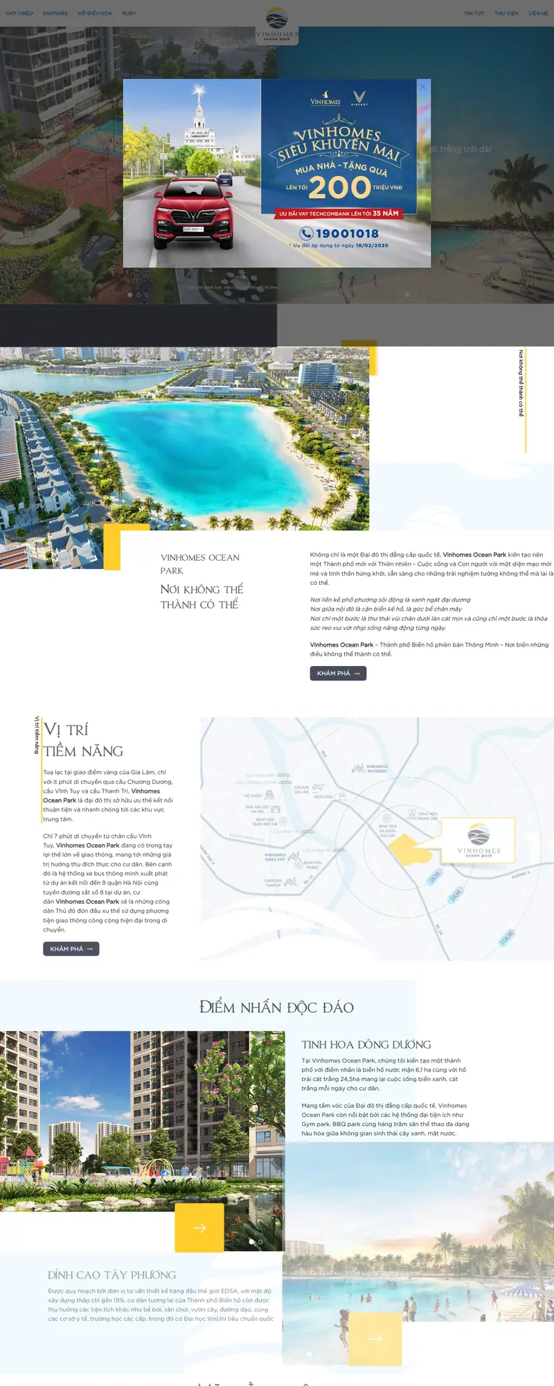 Mẫu web bất động sản ocean park