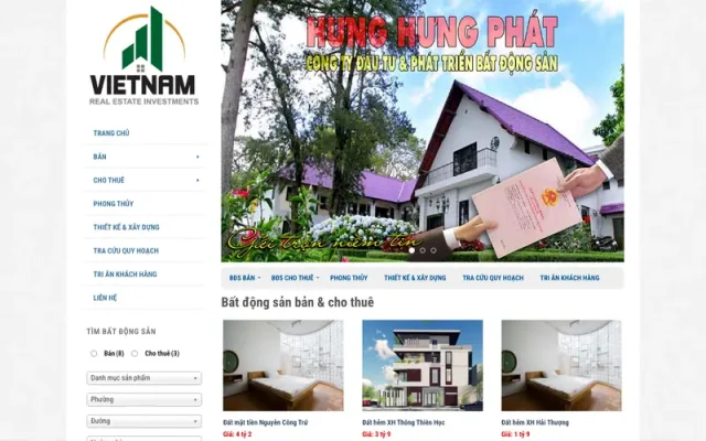 Mẫu web bất động sản 029