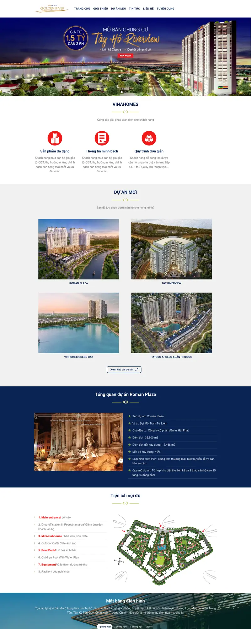 Mẫu web bất động sản 21 – màn hình 1