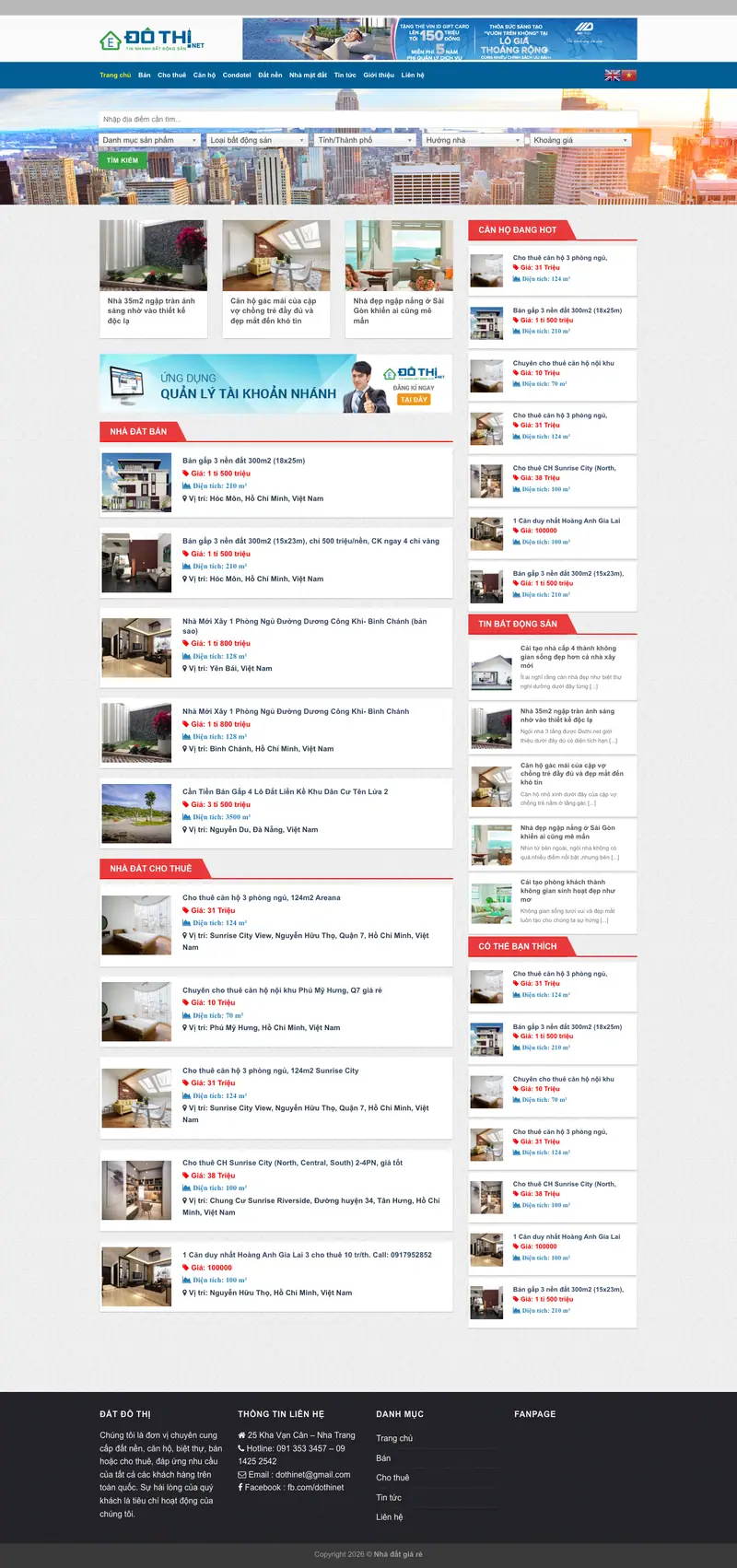 Mẫu web bất động sản 5