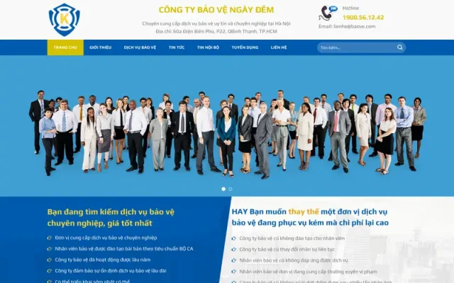 Mẫu web công ty bảo vệ 02