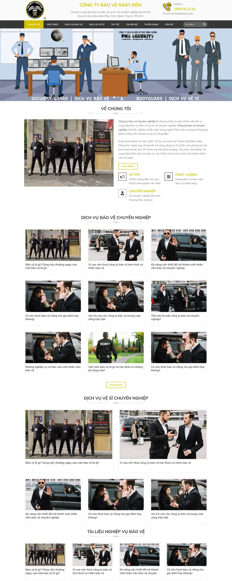 Mẫu web dịch vụ bảo vệ 01