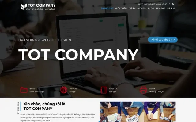 Mẫu web giới thiệu công ty