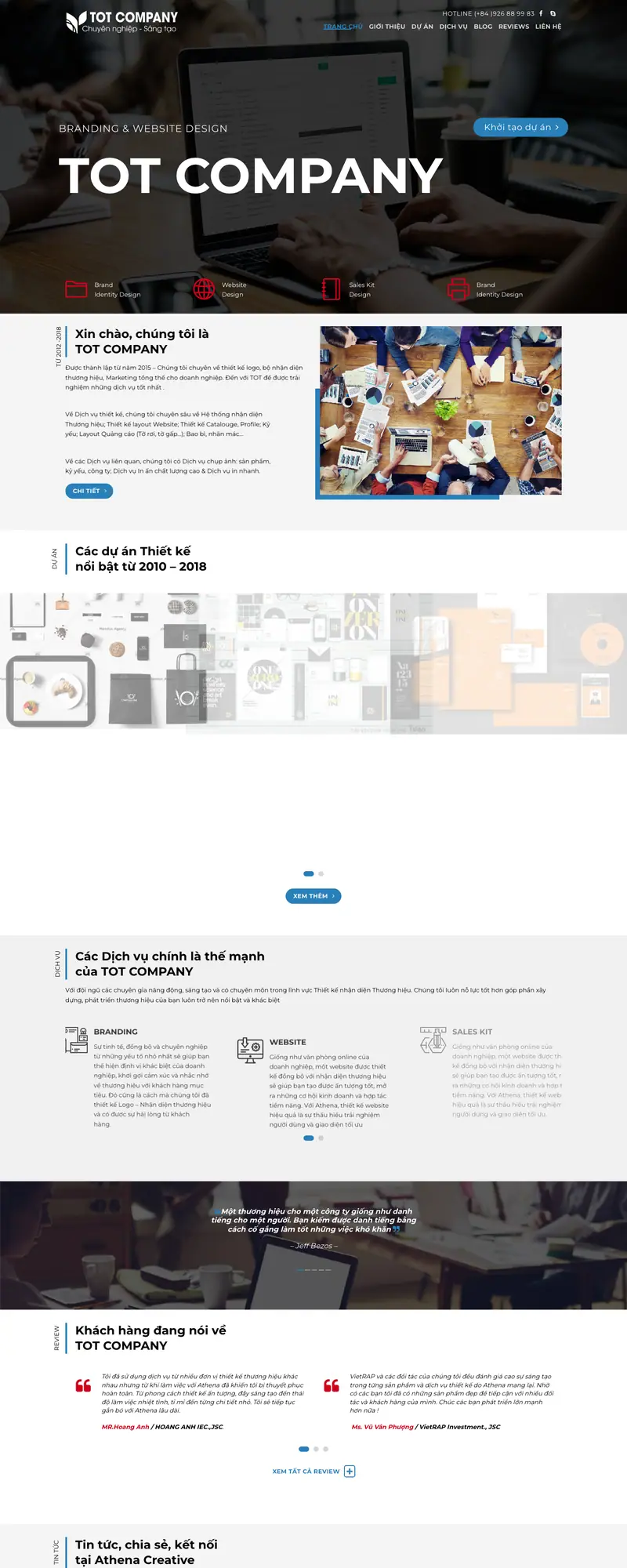 Mẫu web giới thiệu công ty