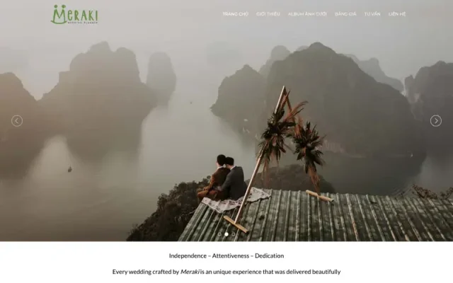 Mẫu web studio ảnh cưới
