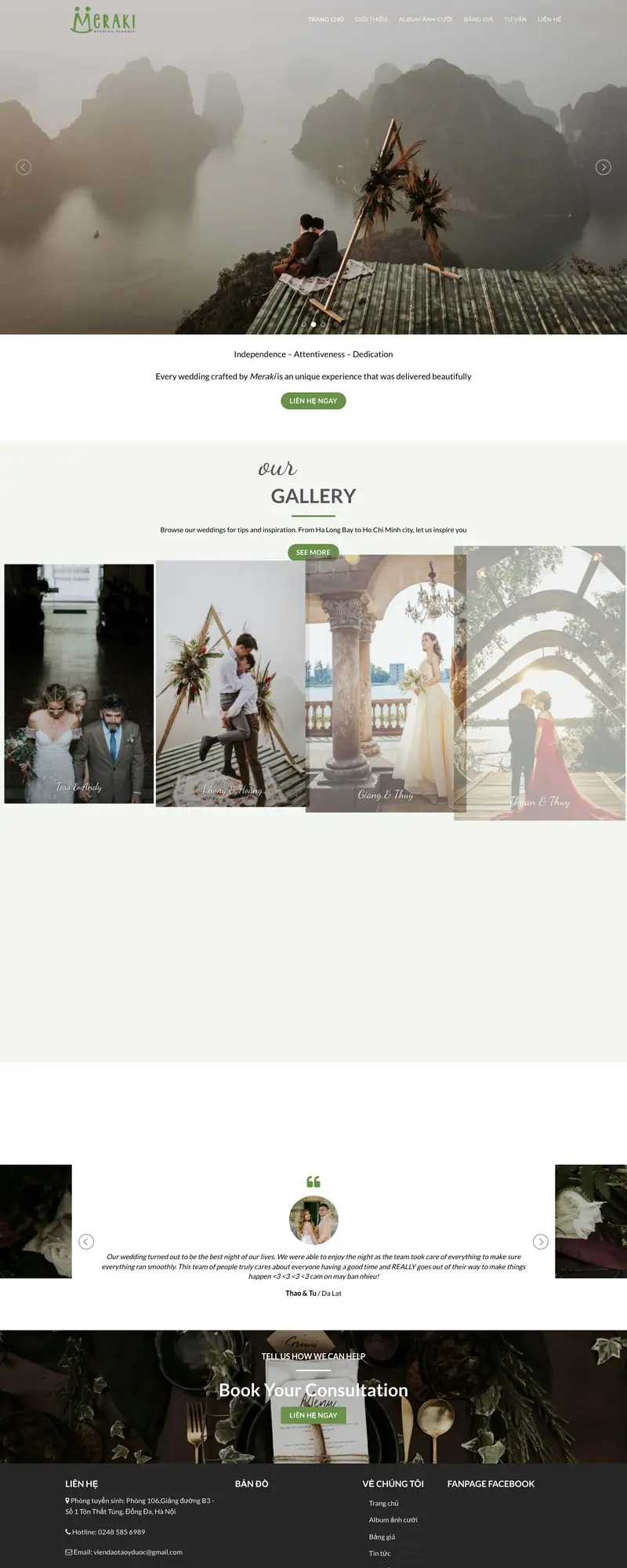 Mẫu web studio ảnh cưới
