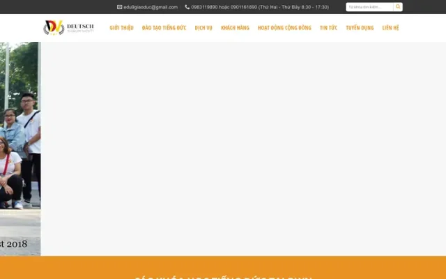 Mẫu web đào tạo tiếng đức
