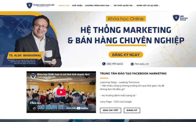 Mẫu web giới thiệu khóa học 03