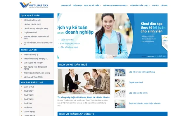 Mẫu web công ty kế toán