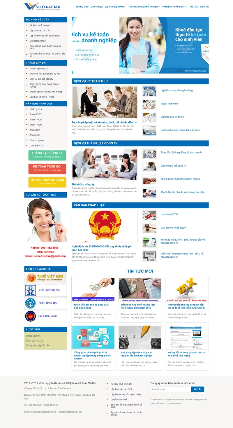 Mẫu web công ty kế toán