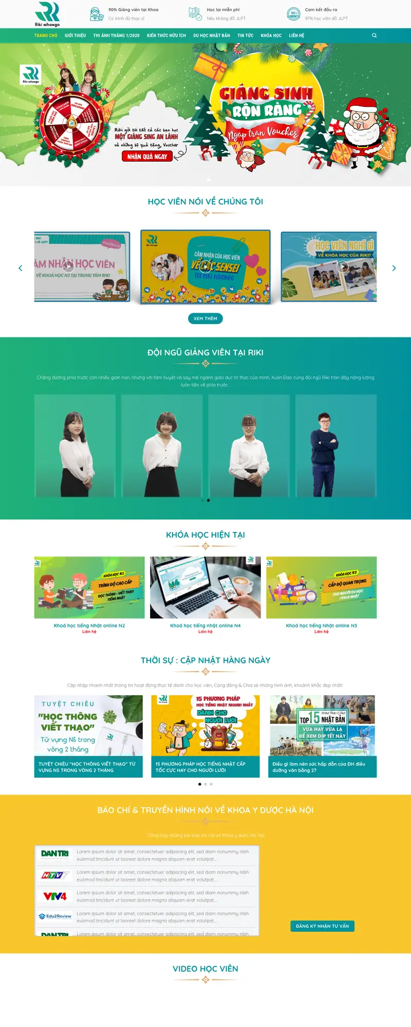Mẫu web trung tâm ngoại ngữ