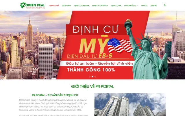 Mẫu web đầu tư nước ngoài