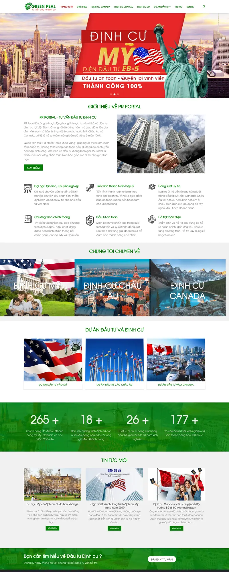 Mẫu web đầu tư nước ngoài