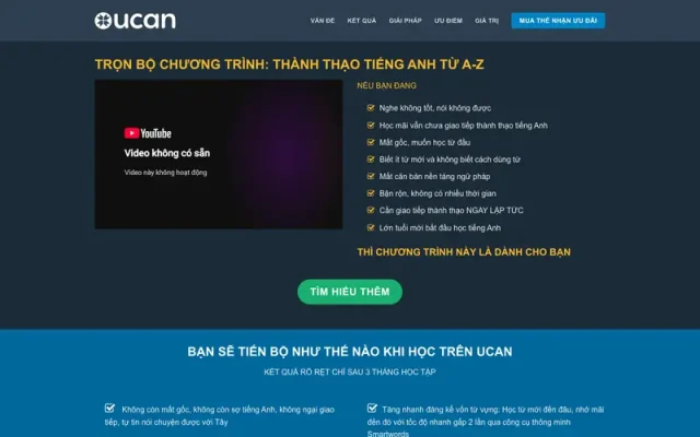 Mẫu web khóa học online 01
