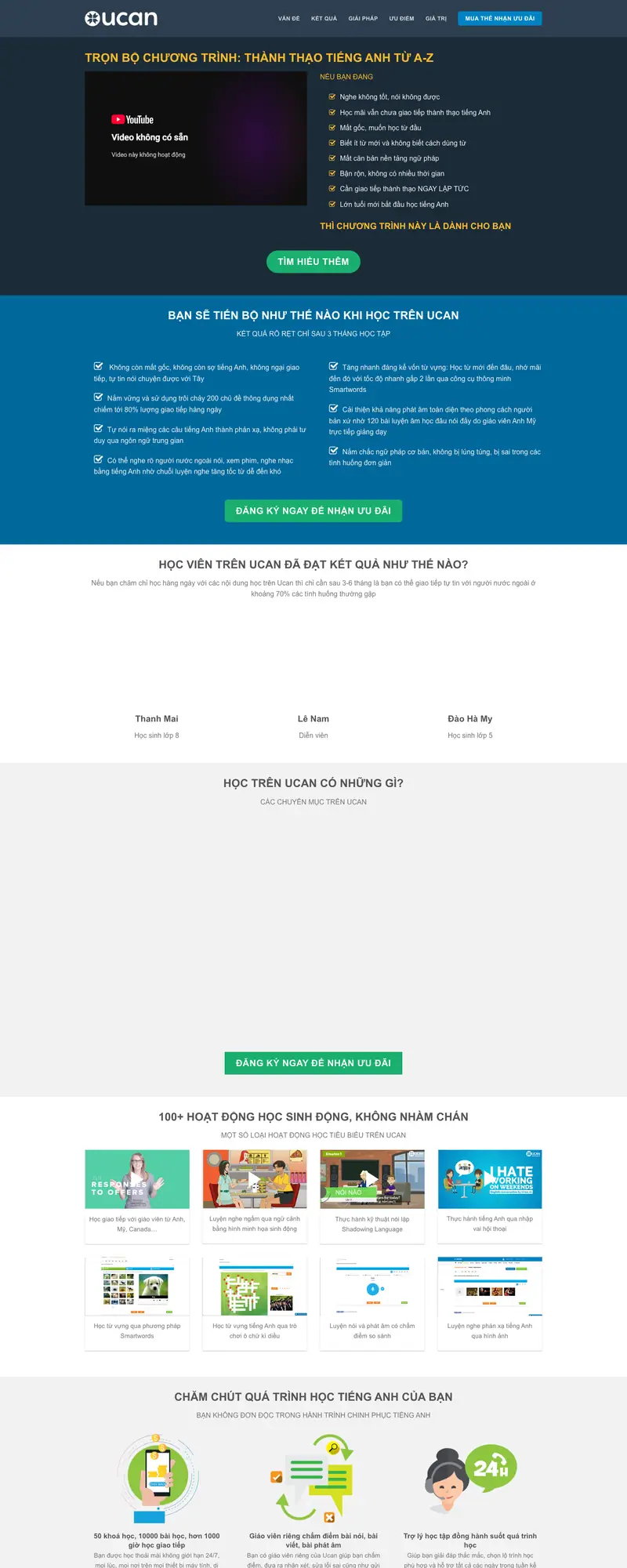 Mẫu web khóa học online 01