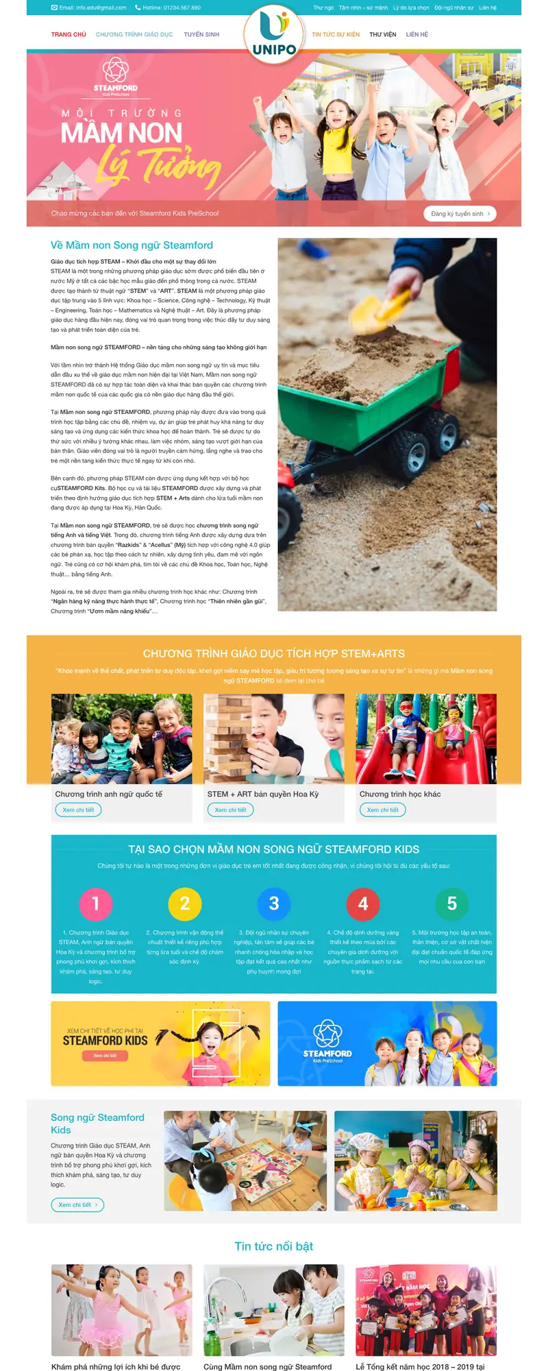 Mẫu web trung tâm anh văn