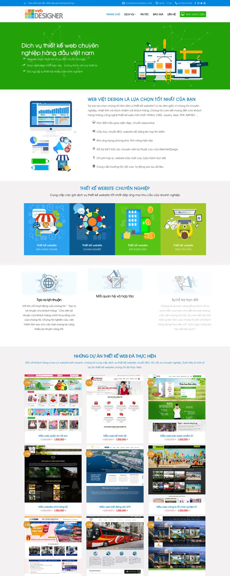 Mẫu web thiết kế