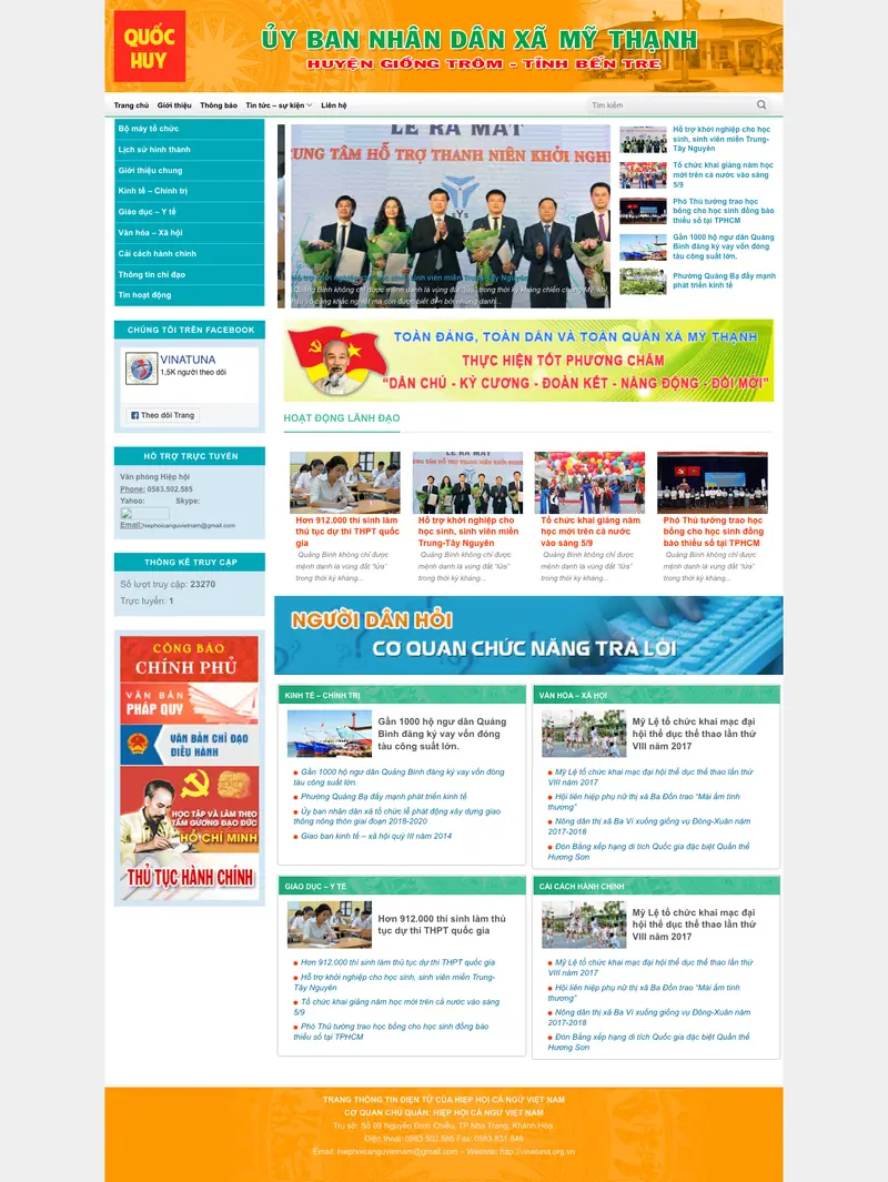 Mẫu web cơ quan đoàn thể 02