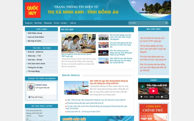 Mẫu web cơ quan đoàn thể 01
