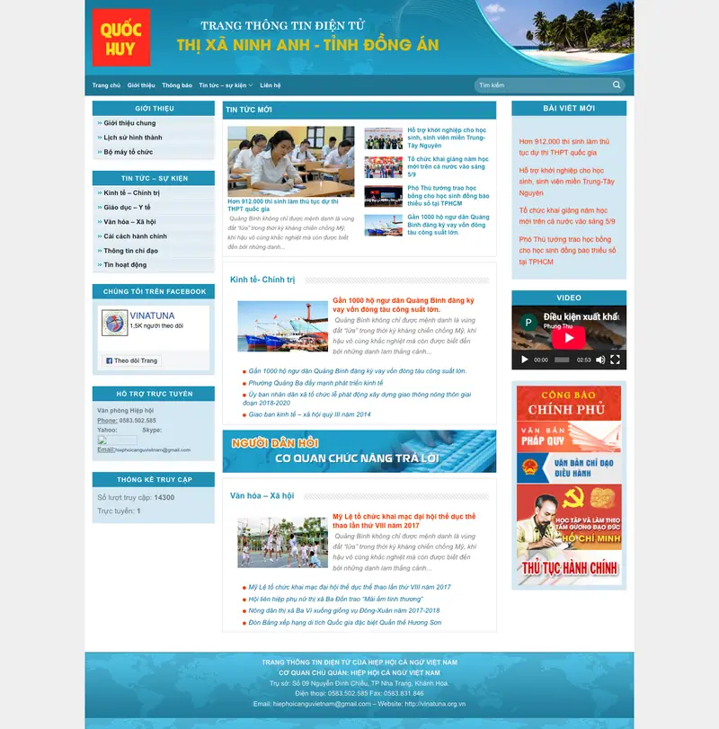 Mẫu web cơ quan đoàn thể 01