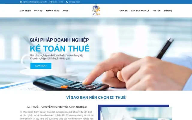 Mẫu web công ty kế toán