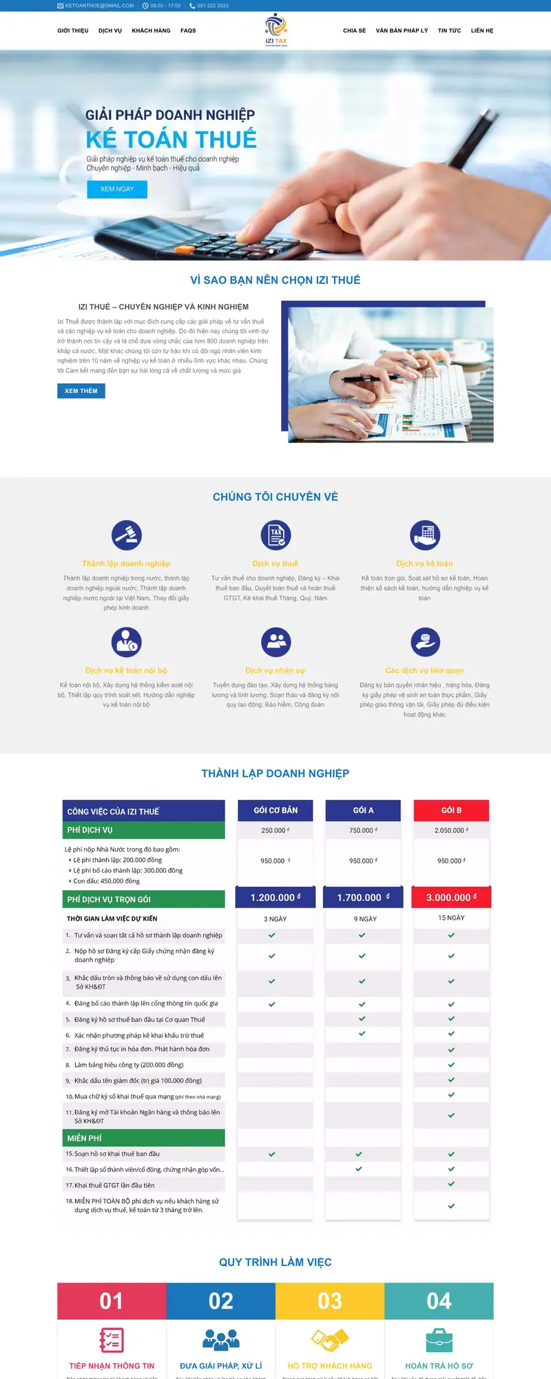 Mẫu web công ty kế toán