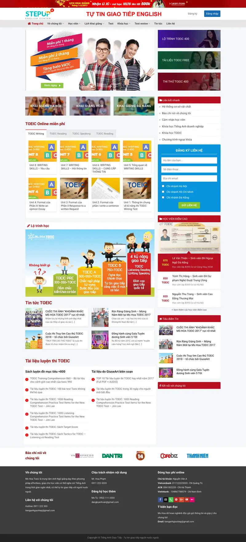 Mẫu web trung tâm av