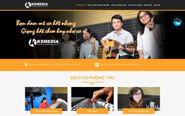 Mẫu web thu âm