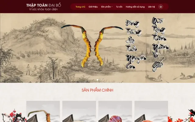 Mẫu web bán nhân sâm