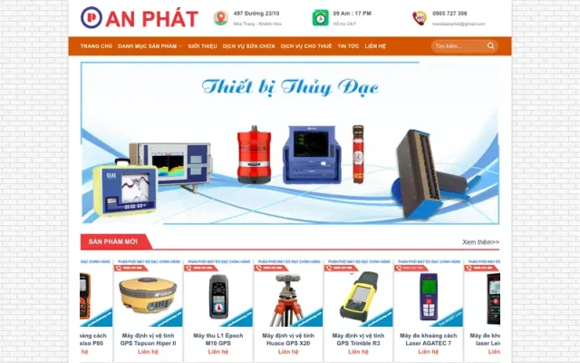 Mẫu web bán đồ trắc địa