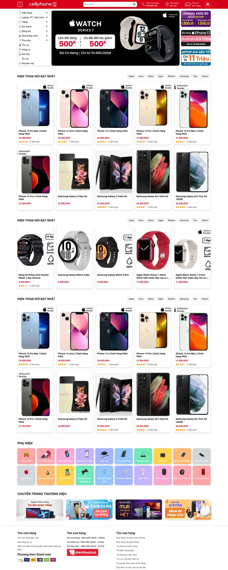 Mẫu web bán điện thoại 05 – cellphone