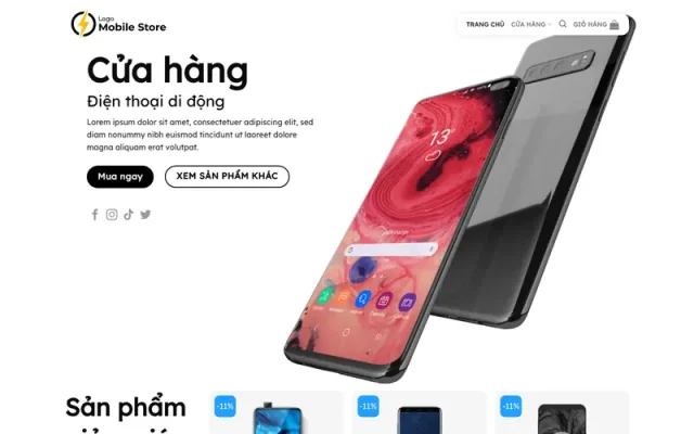 Mẫu web bán điện thoại 04