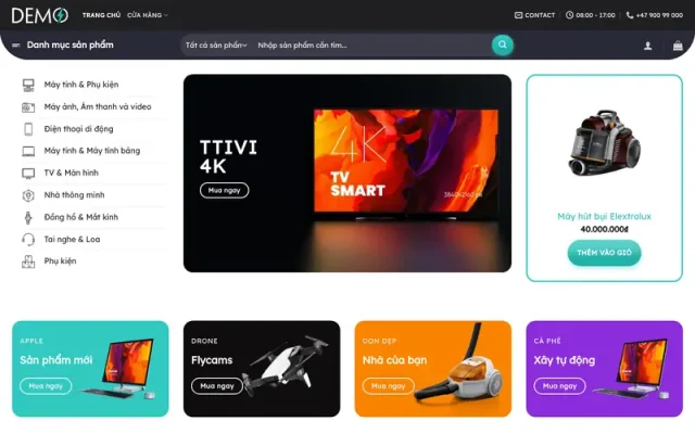 Mẫu web bán hàng điện tử