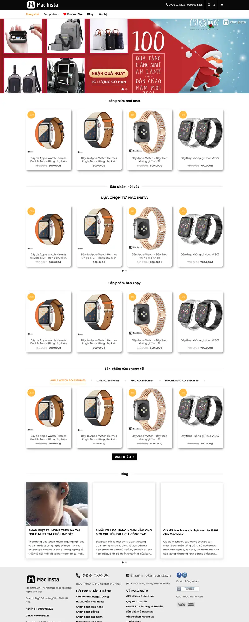 Mẫu web wordpres mac shop
