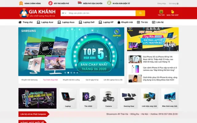 Mẫu web bán hàng điện tử – máy tính 02