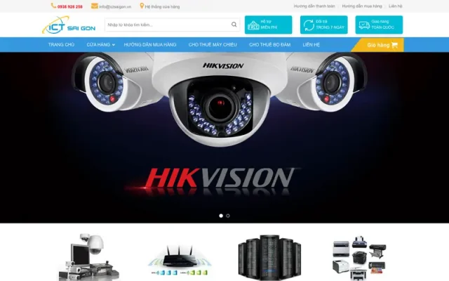 Mẫu web bán camera 02