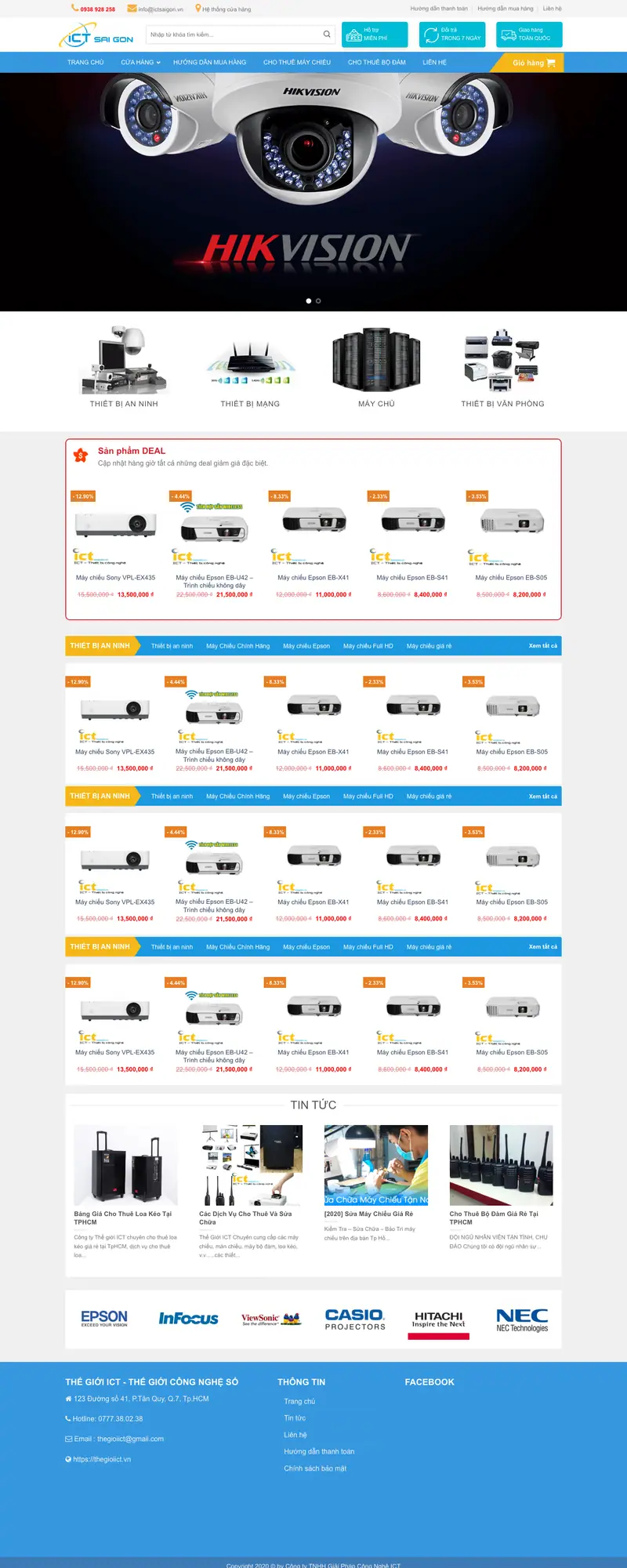 Mẫu web bán camera 02