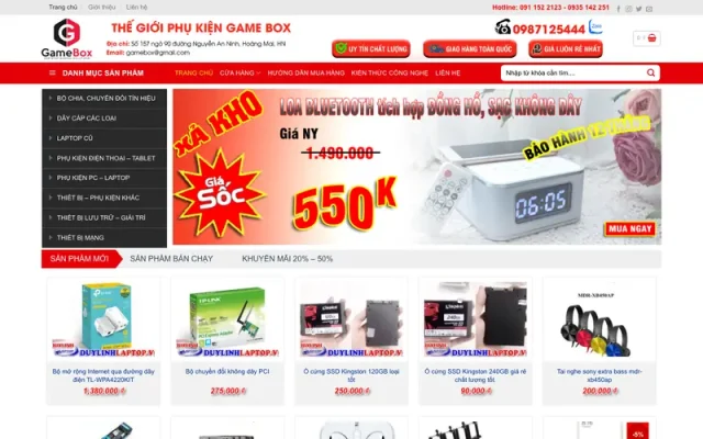 Mẫu web bán máy tính 01