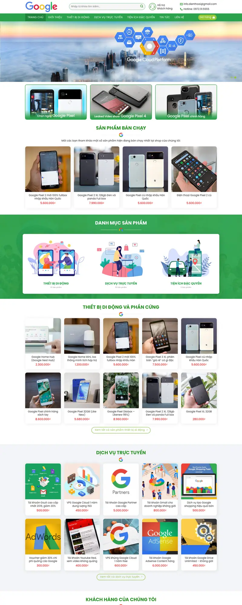 Mẫu web điện thoại 02