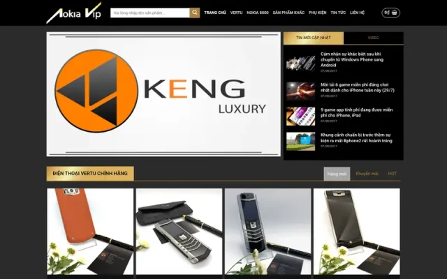 Mẫu web bán điện thoại 02