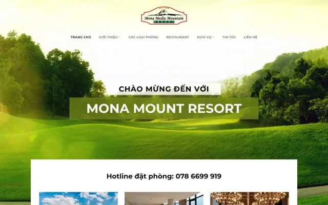Mẫu web resort du lịch