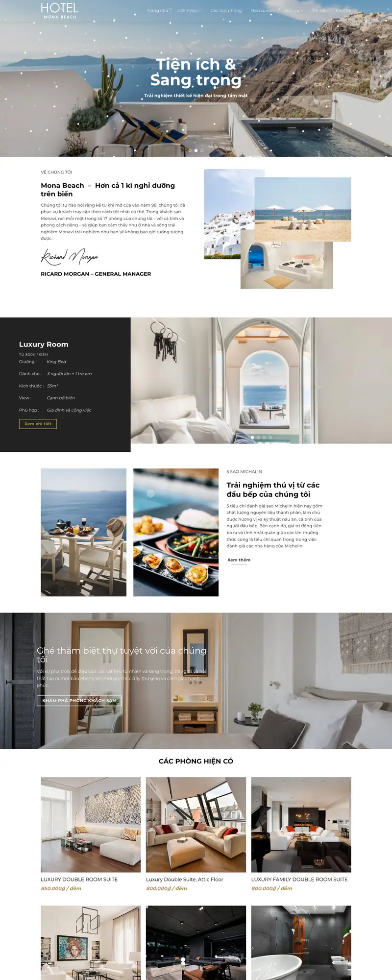 Mẫu web khách sạn 03