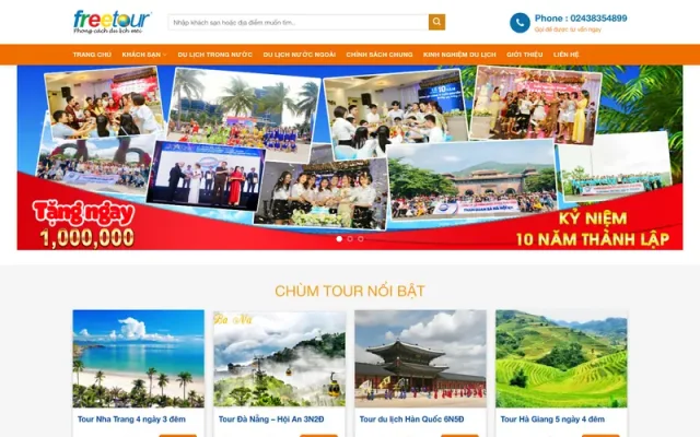 Mẫu web du lịch cao cấp 07