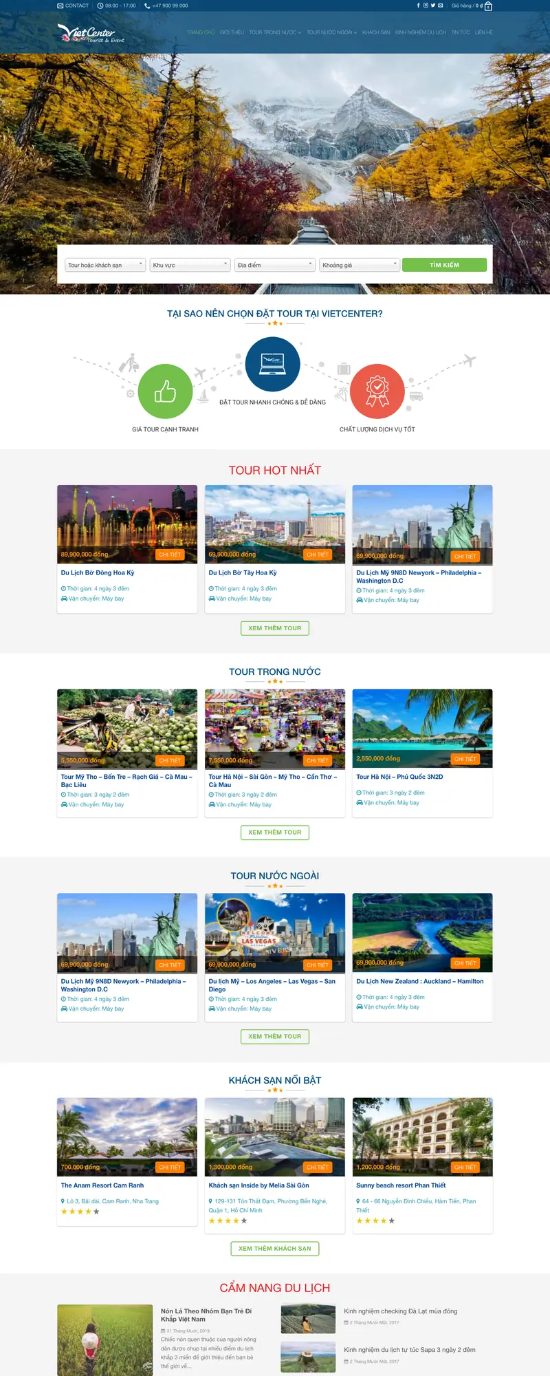 Mẫu web du lịch cao cấp 06
