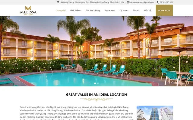 Mẫu web giới thiệu khách sạn 02