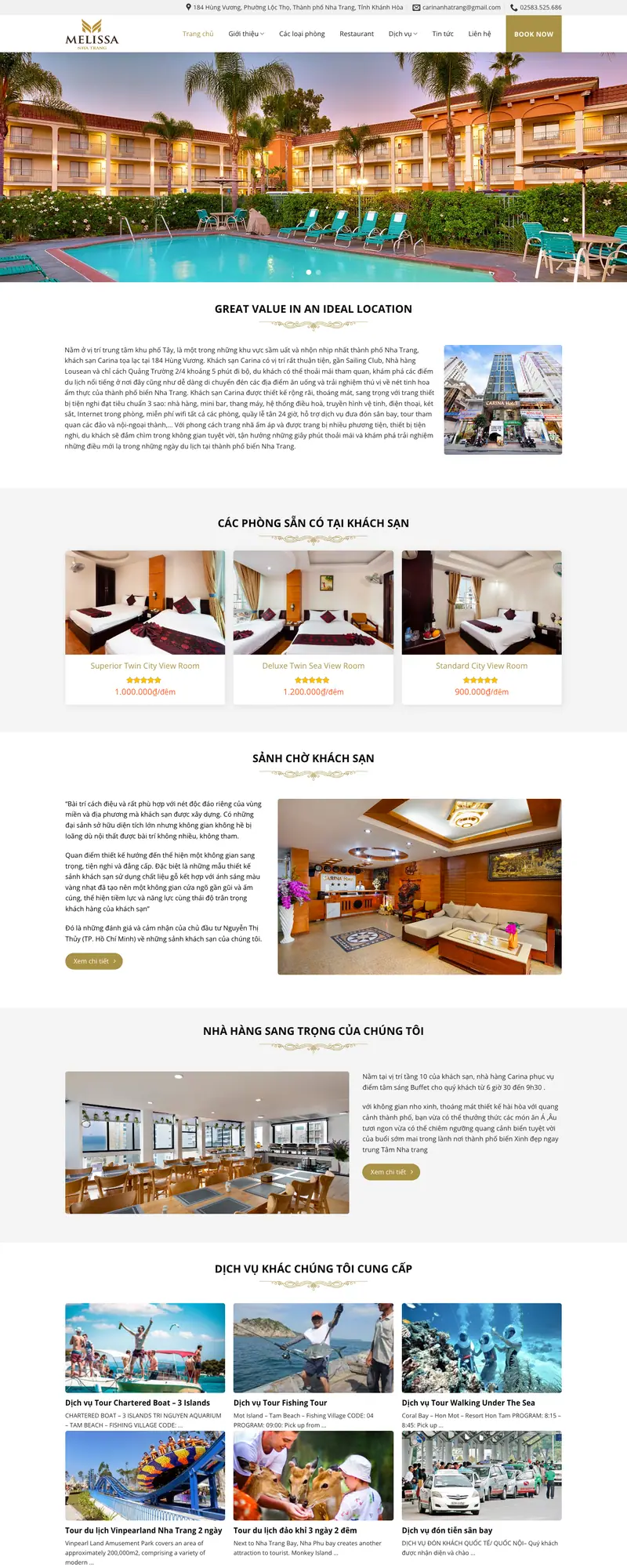 Mẫu web giới thiệu khách sạn 02